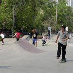 Скейт-парк, в парке Красная Пресня