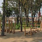 Детская площадка в парке Зарядье