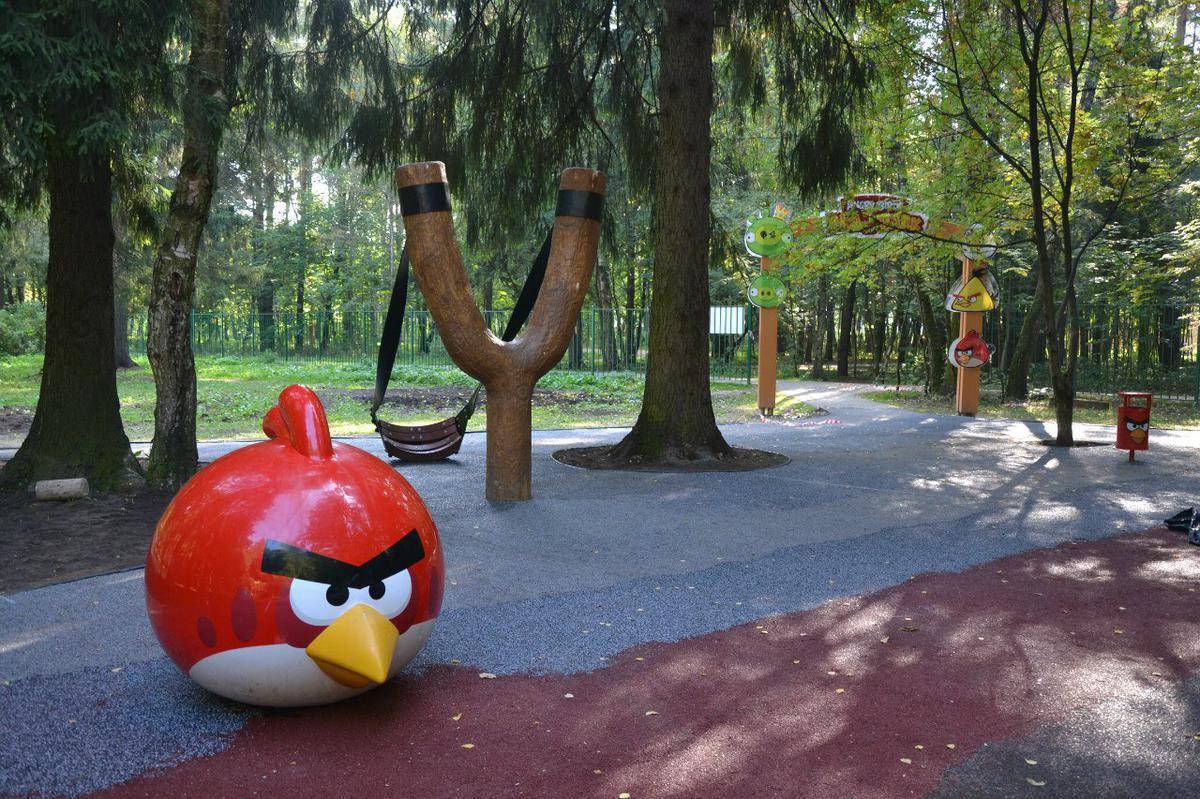 Фото: Площадка Angry Birds в Мещерском парке